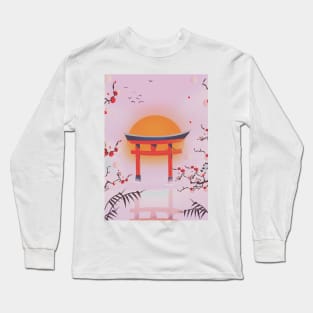 japan red arch Long Sleeve T-Shirt